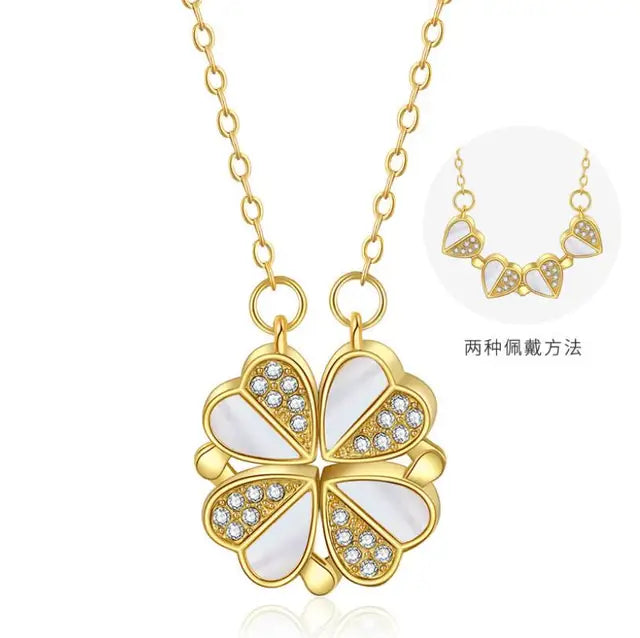 Clover Heart Shaped Necklace