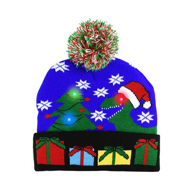 LED Knitted Christmas Hat