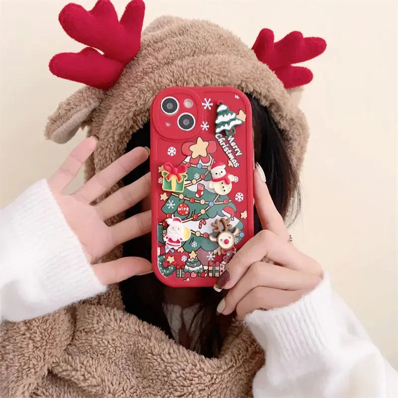 3D iPhone Christmas Cartoon Case