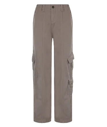 Solid Baggy Cargo Pants