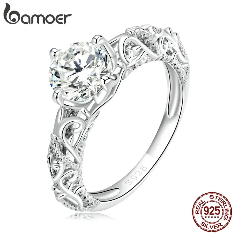 925 Sterling Silver Vintage Pattern Ring