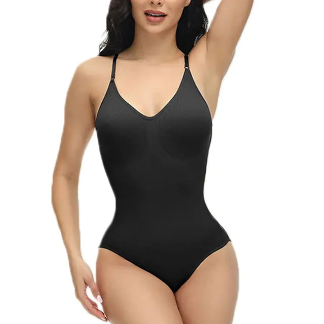 V-Neck Spaghetti Strap Bodysuit