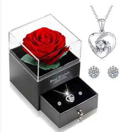 Sterling Silver Heart Jewelry Gift Set