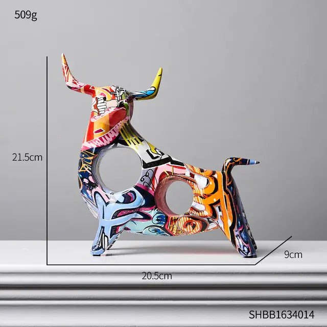 Graffiti Cow Figurines