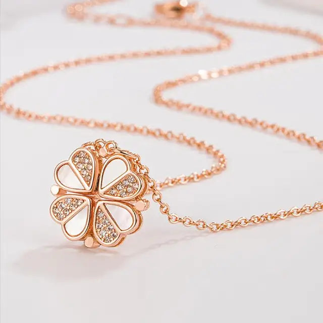 Clover Heart Shaped Necklace