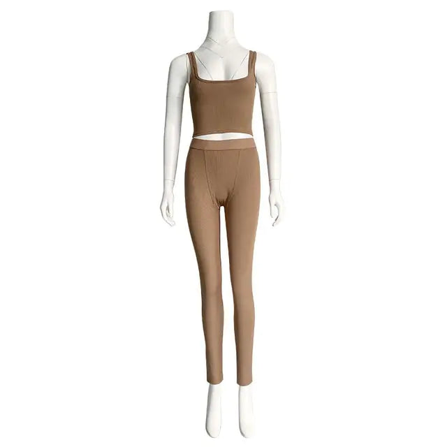 Cropped Tank Top & Leggings Set