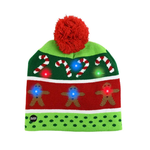 LED Knitted Christmas Hat