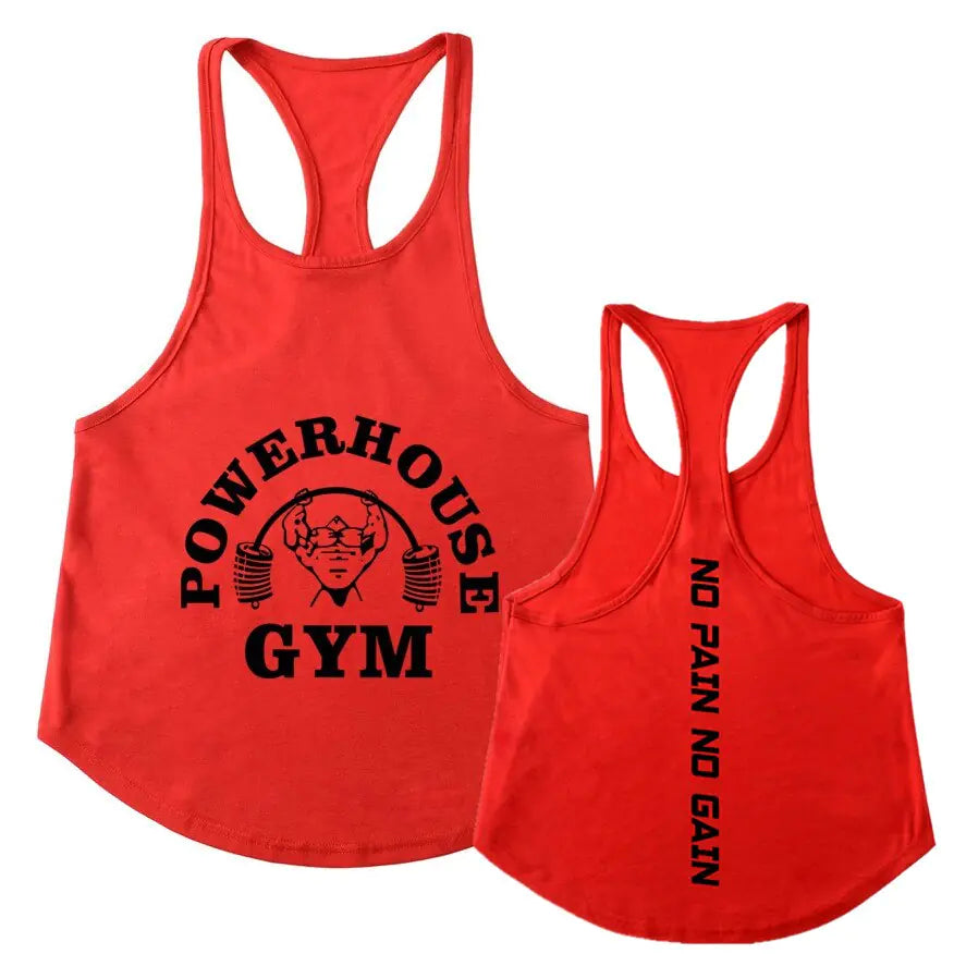 Men's Y-Back Stringer Powerhouse Tank Tops