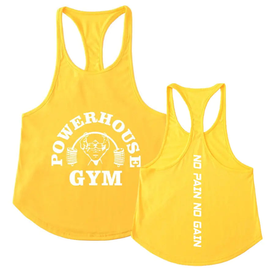 Men's Y-Back Stringer Powerhouse Tank Tops