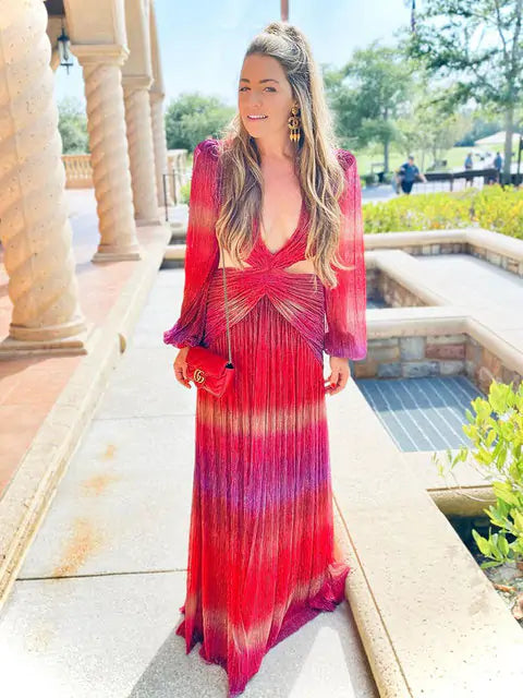 Women's Long Sleeve Lantern Dress