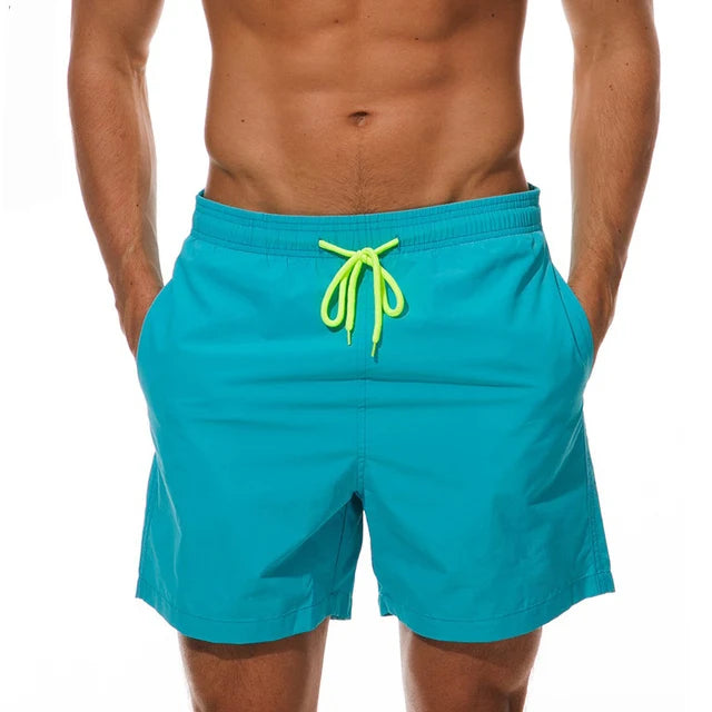 Men's Solid Color Swim Shorts