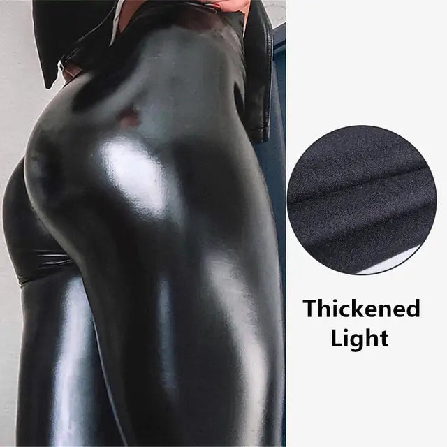 High Waist Leather Leggings