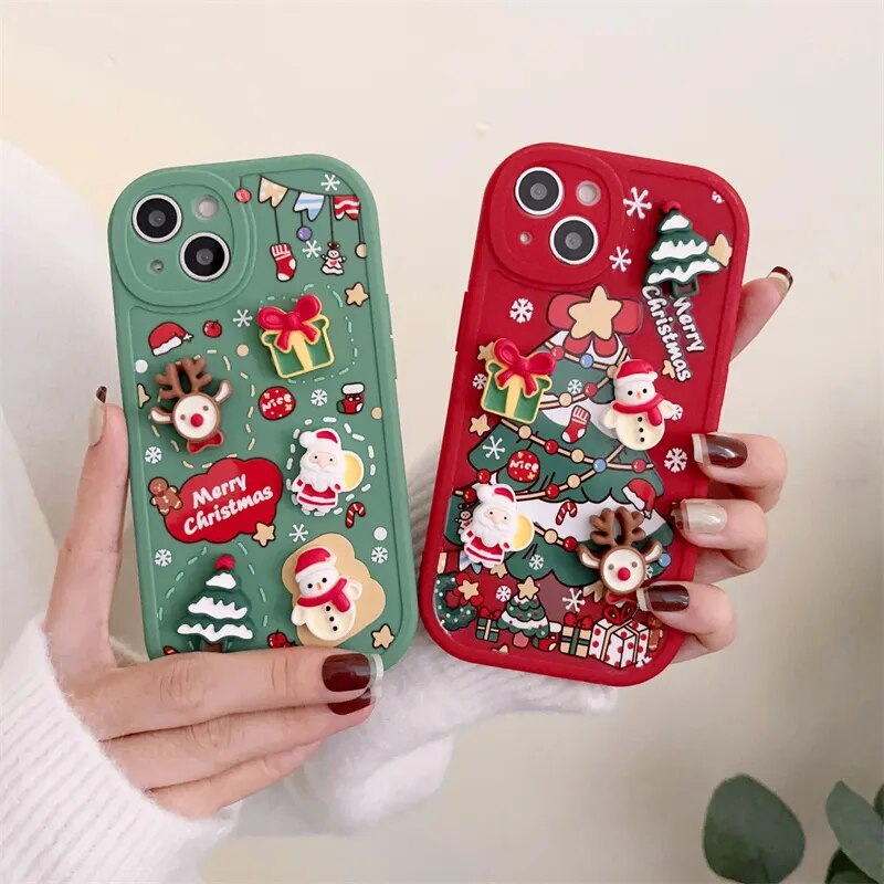 3D iPhone Christmas Cartoon Case