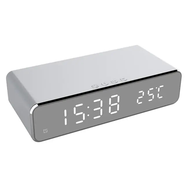 LED Wireless Charger Alarm Clock