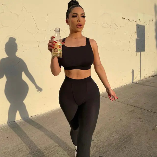 Cropped Tank Top & Leggings Set