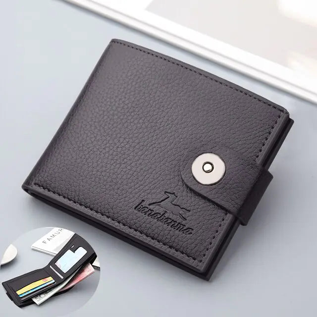 Retro Woven Pattern Leather Wallet