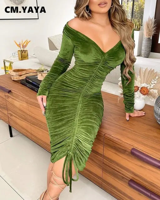 Velvet Pencil Dress