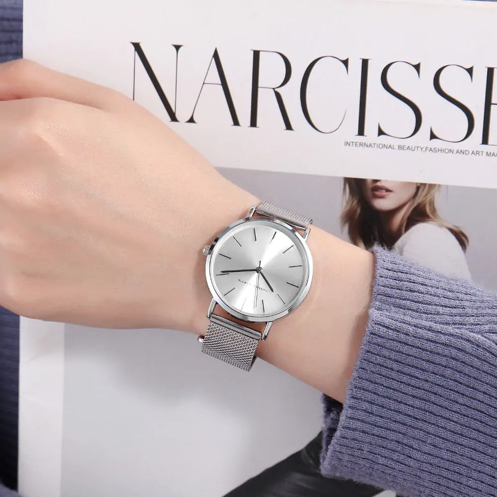 Woman's' Steel Mesh Quartz Watch