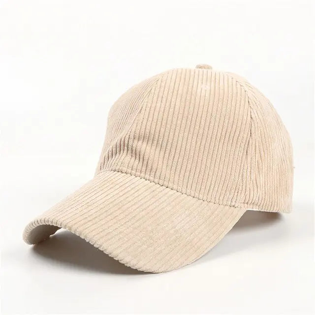 Corduroy Solid Baseball Caps