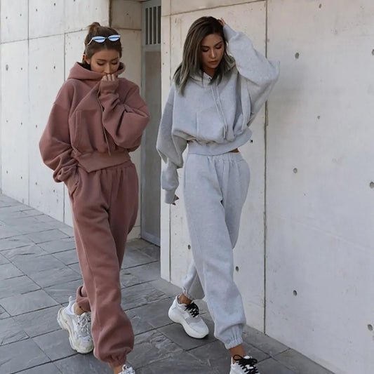 Women's Warm Hoodie and Pants Set