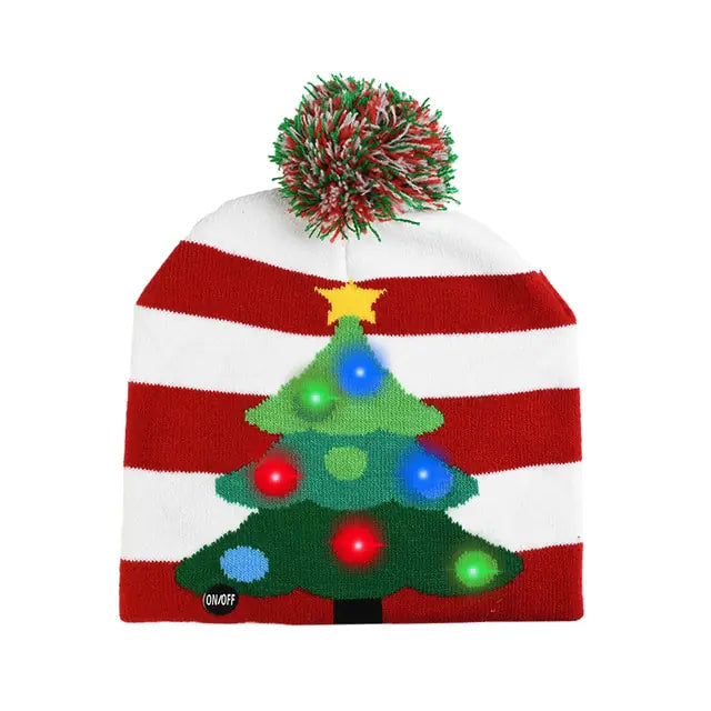 LED Knitted Christmas Hat