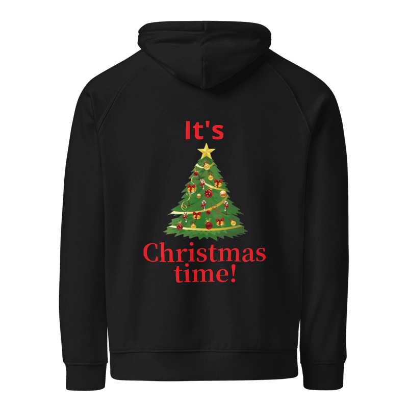 Unisex "Halloween is over, It's Christmas time!" Eco Raglan Hoodie