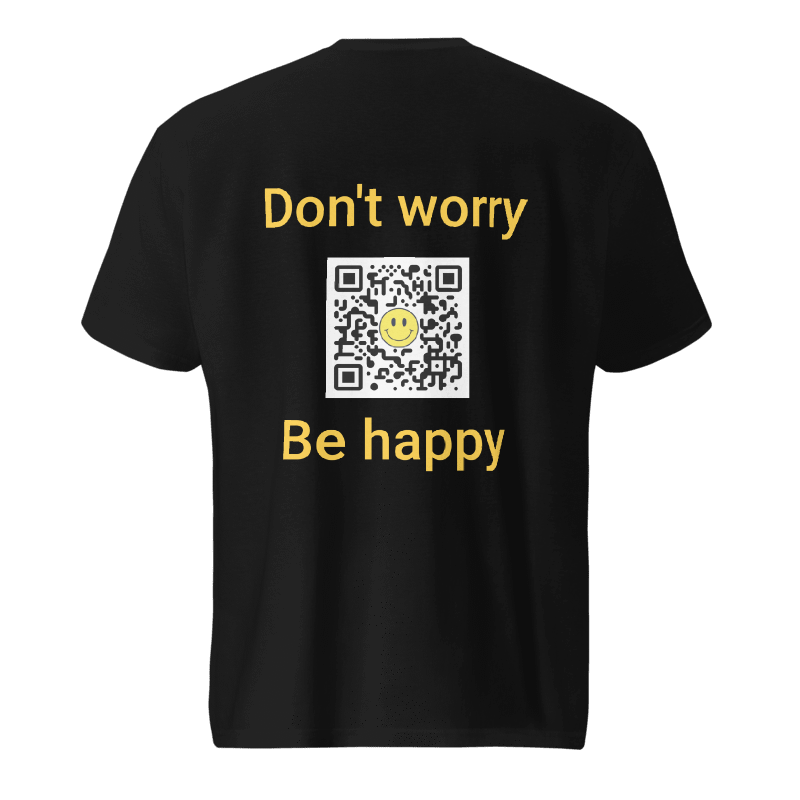 Unisex "Don't Worry, Be Happy QR Code Lightweight T-Shirt