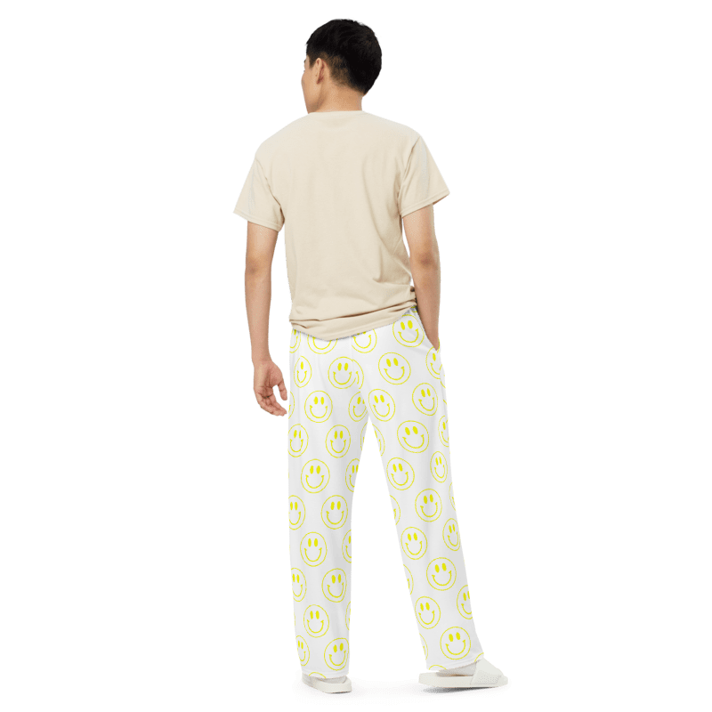 All-Over Smiley Face Unisex Wide-Legged Pants