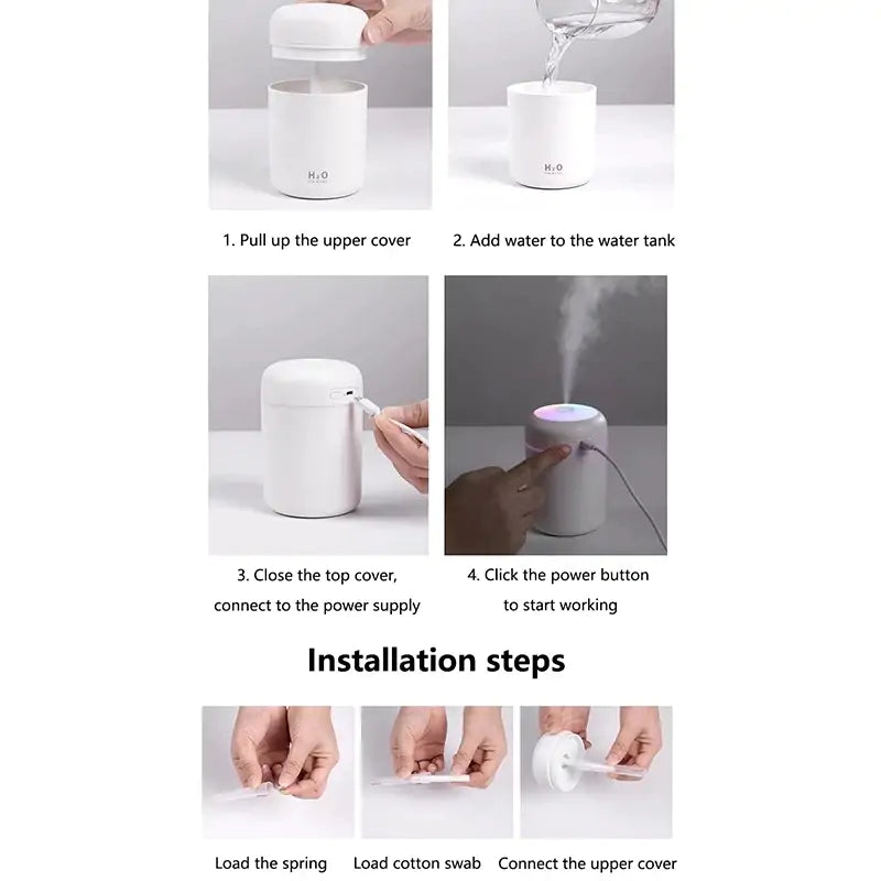 Mini Air Humidifier Aroma Oil Diffuser