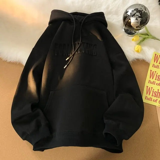 Women's Winter Drawstring Fleece Hoodie