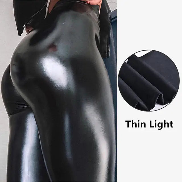 High Waist Leather Leggings