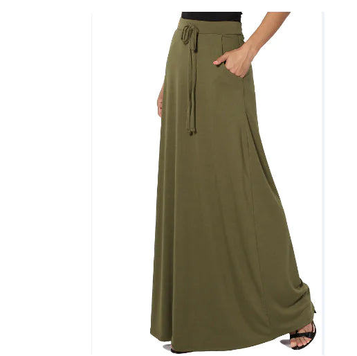 Full-Size Soft Maxi Skirt