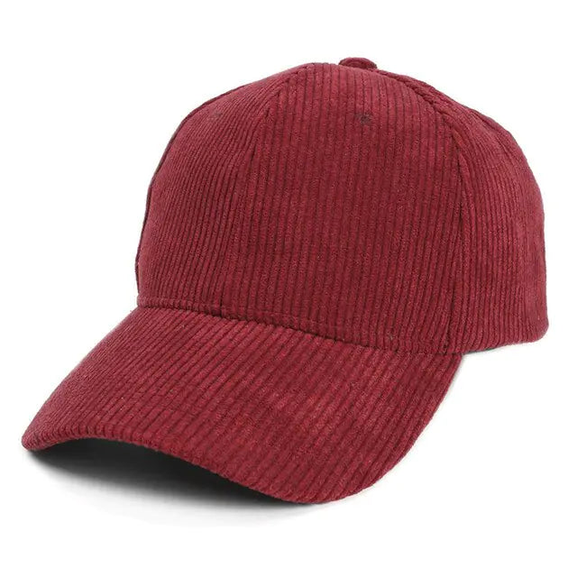 Corduroy Solid Baseball Caps