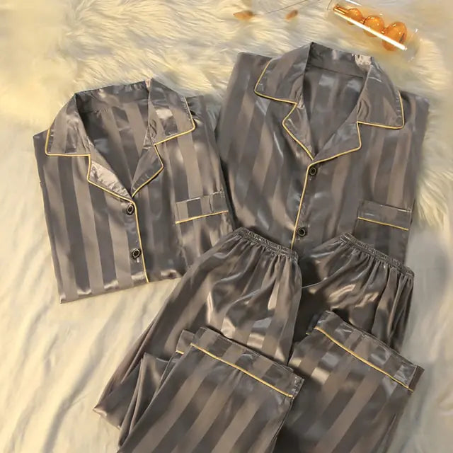Couples Luxury Silk Pajama Sets
