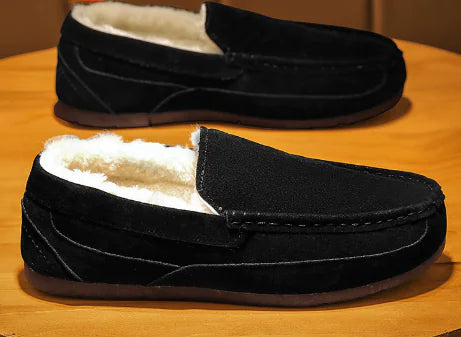 Fluffy Men's Suede Slippers
