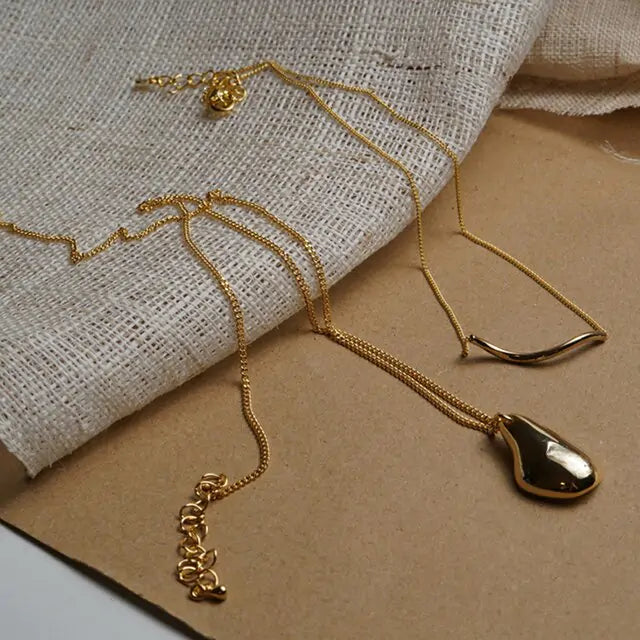 Irregular Waterdrop Necklace Set