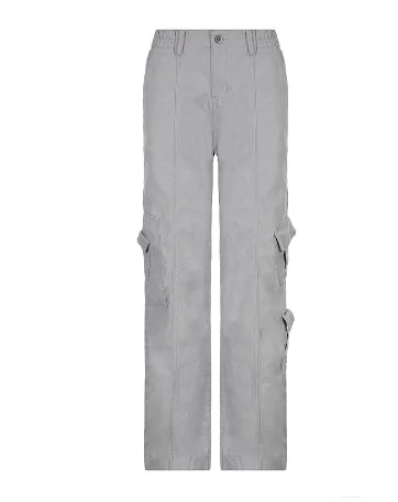 Solid Baggy Cargo Pants