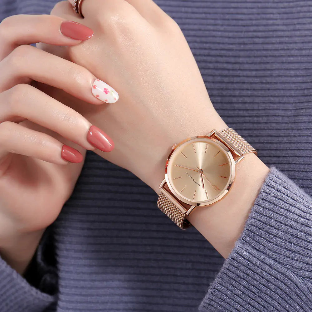 Woman's' Steel Mesh Quartz Watch