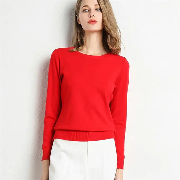 Women's Knitted Pullover Sweater