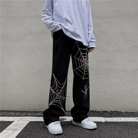 Men's Streetwear Spider Web Pants