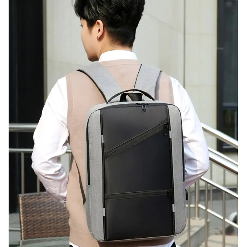 Casual Waterproof Backpack with USB Port