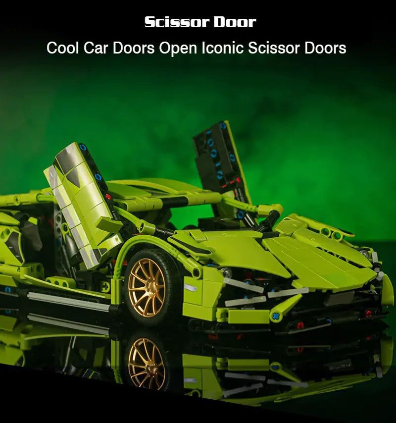 Green Lamborghini Sian Building Blocks