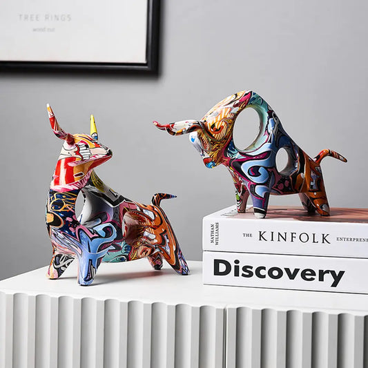 Graffiti Cow Figurines