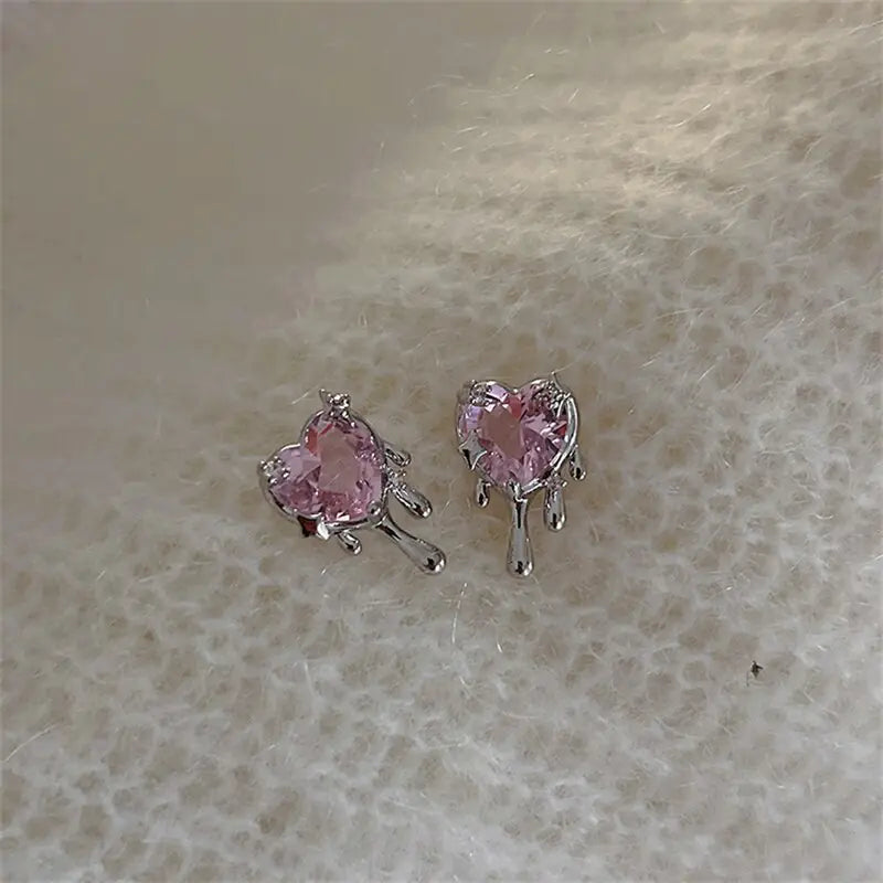 Crystal Heart Earrings