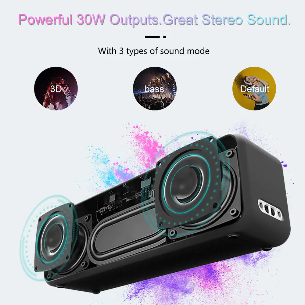 Waterproof Dual Pairing Portable Bluetooth Speaker