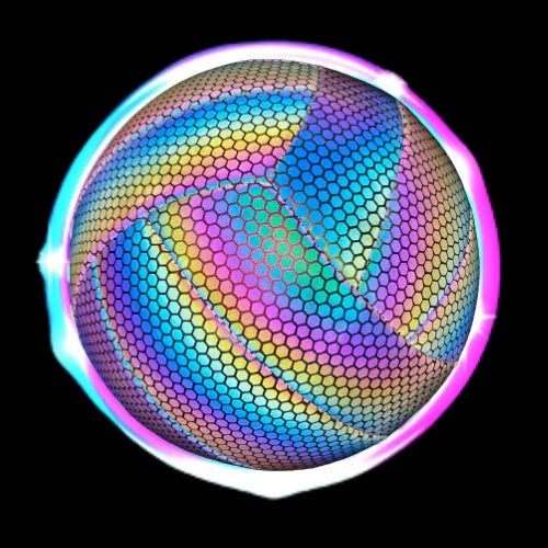 Brightly Colored Volleyball