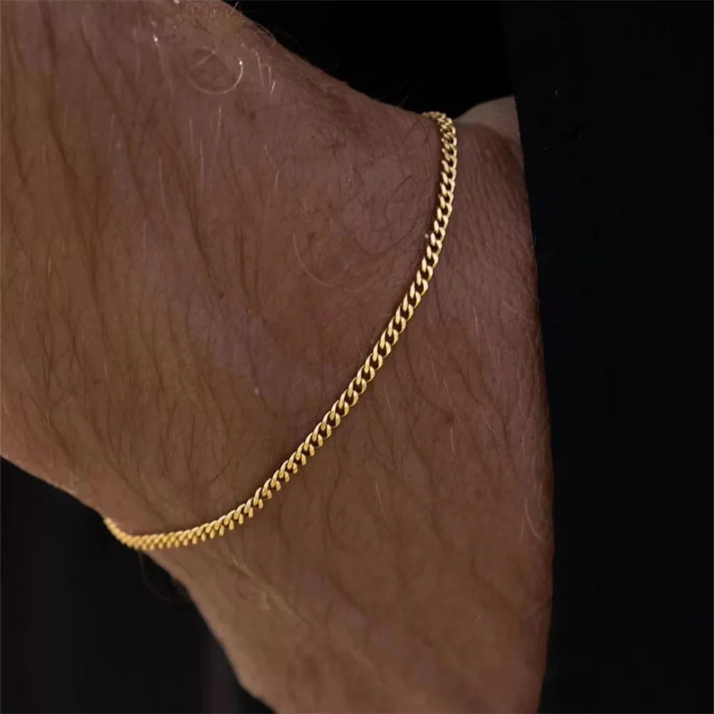 Stainless Steel Cuban Chain Bracelet