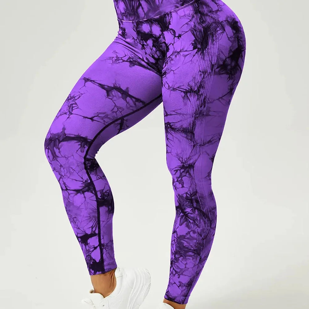 Seamless Scrunch Butt Tie Dye Leggings