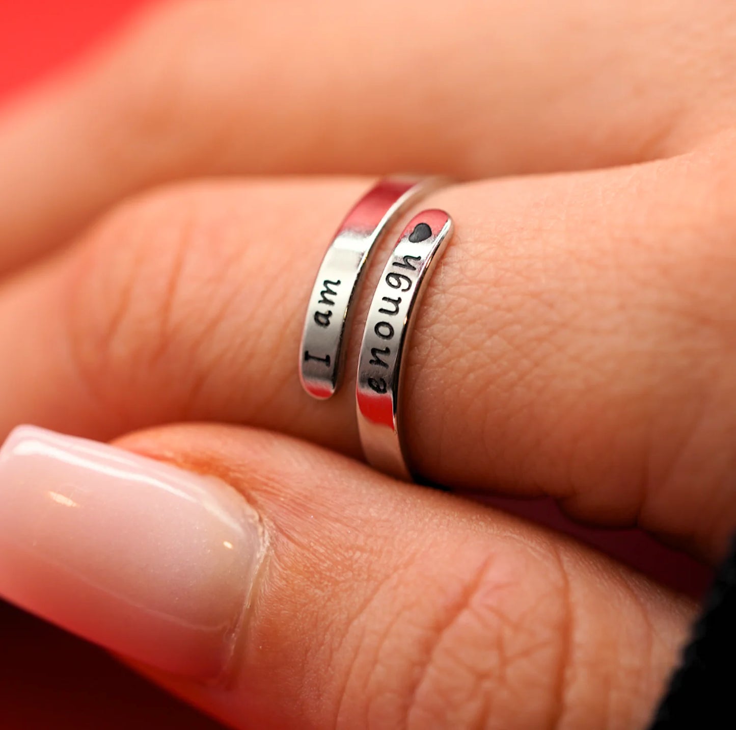 "I Am Enough" Ring