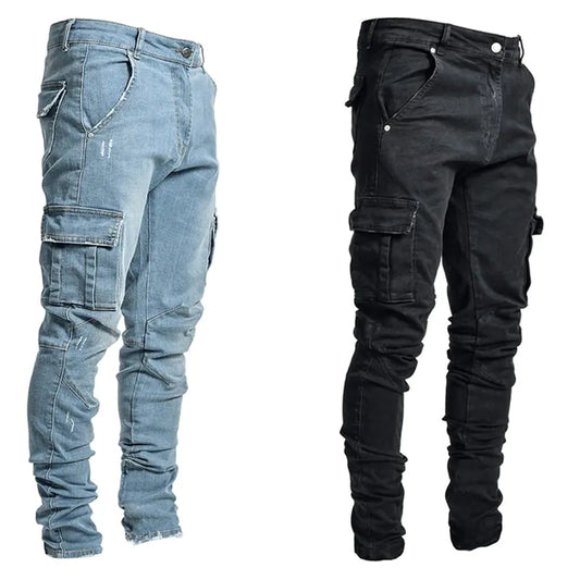 Men's Multi-Pocket Cargo Jeans